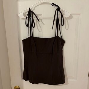 Zara Black Camisole Top with Tie Straps